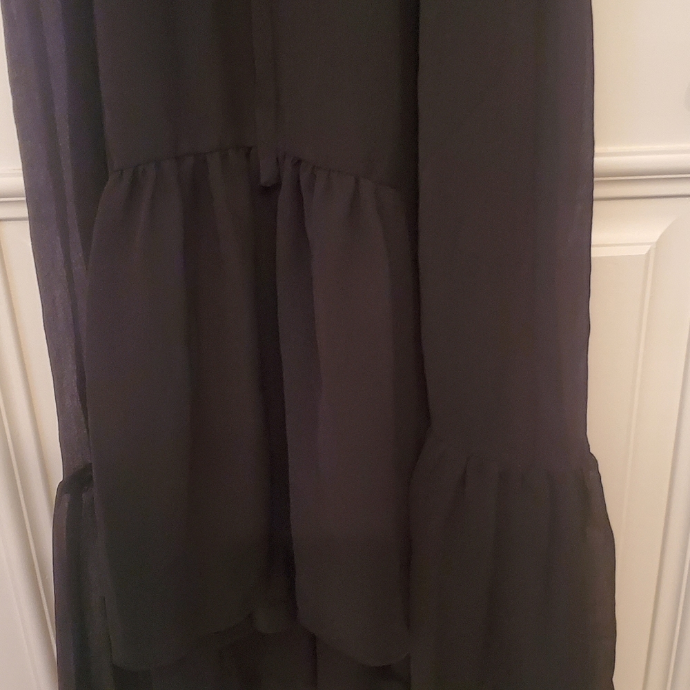 CALVIN KLINE BLACK RUFFLE DRESS - Picture 7 of 7